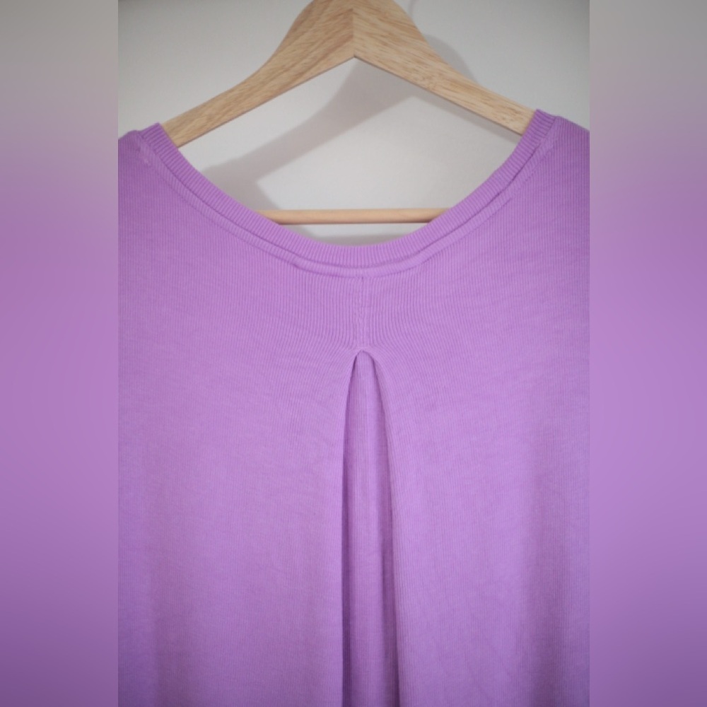 Athleta Purple High-Low Tee | Soft Athleisure Top - Picture 4 of 8